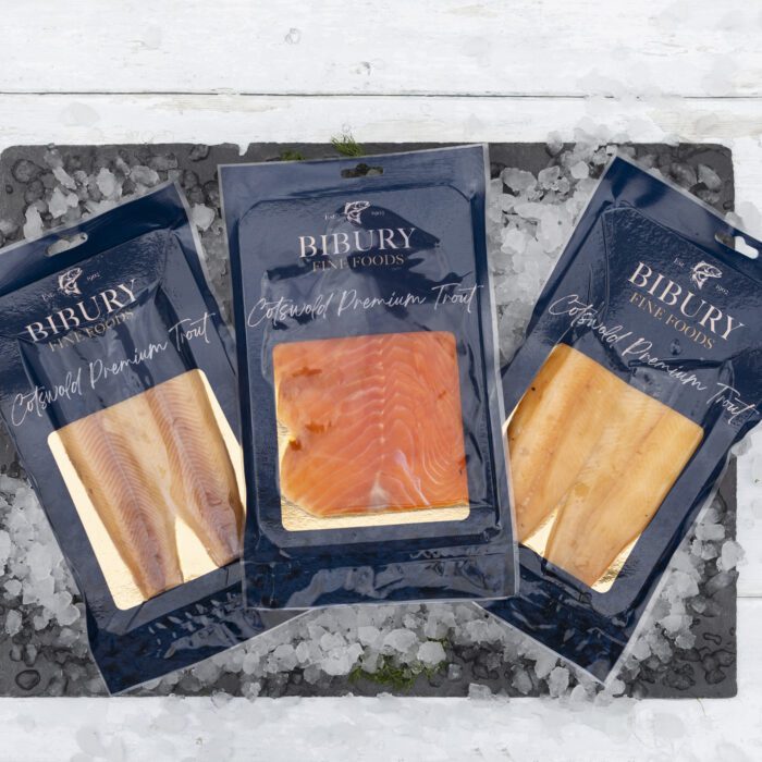 Trio of Bibury smoked Trout